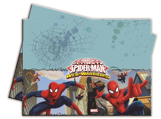 [85155] MANTEL PLASTICO 120X180CM SPIDERMAN WEB W. (1UND)