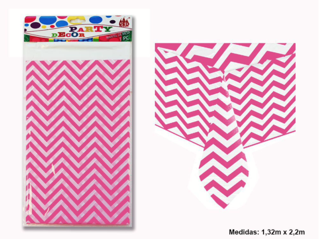 [16886] MANTEL ZIGZAG 132*220 FUCSIA