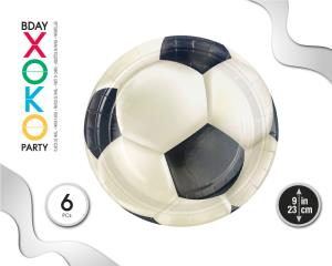 [55664] PLATO 23CM BALON FUTBOL 6PC
