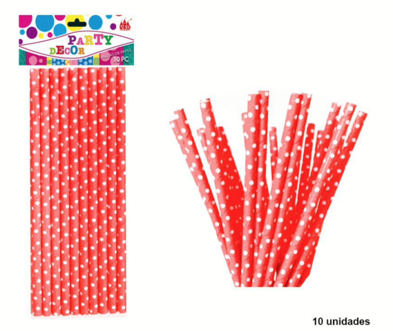 [15855] PAJITAS LUNAR 10PC ROJA