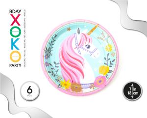 [53558] PLATO 18CM UNICORNIO 6PC