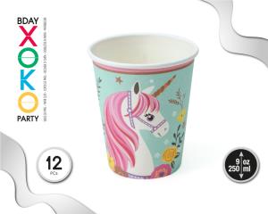 [53560] VASO 9OZ UNICORNIO 12PC