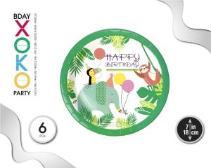 [54249] PLATO 18CM WILD ANIMAL 6PC