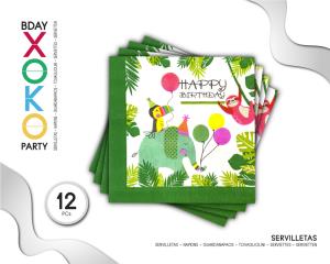 [54258] SERVILLETA WILD ANIMAL 12PC