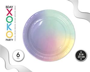 [54902] PLATO 23CM RAINBOW 6PC