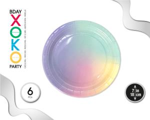 [54903] PLATO 18CM RAINBOW 6PC