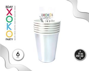 [55355] VASO PLATA 9oz/270ML 6PC