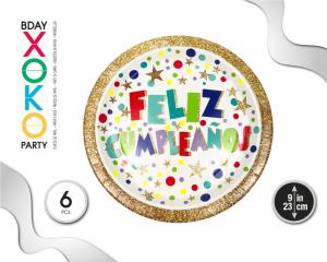 [55922] PLATO 23CM FELIZ C 6PC