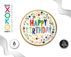 [55923] PLATO 18CM FELIZ C 6PC