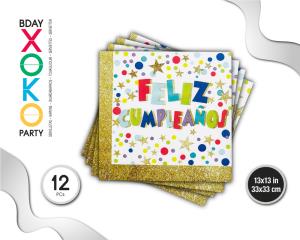 [55925] SERVILLETA FELIZ C 12PC