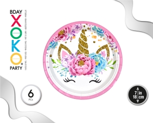 [56575] PLATO 18CM UNICORNIO 6PC