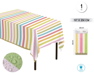 [92810] MANTEL PAPEL IMPERMEABLE 137*214CM RAYAS PASTEL