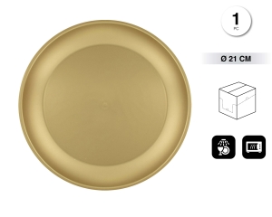 [CO96486] PLATO REUTILIZABLE 21CM ORO