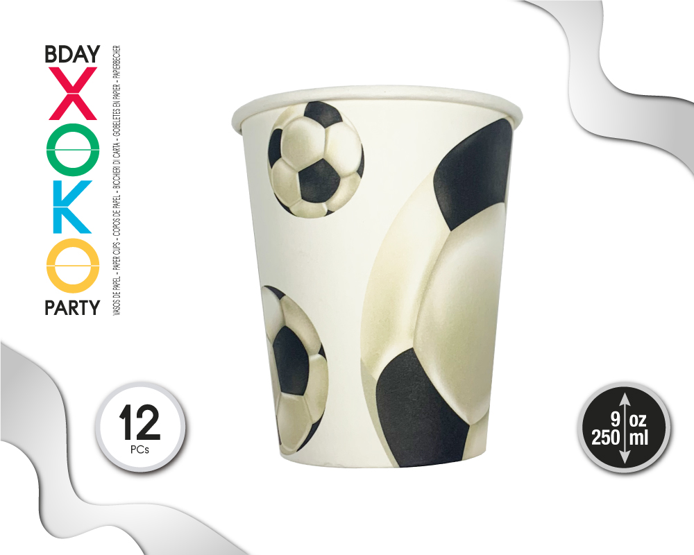 [55666] VASO 9OZ BALON FUTBOL 12PC