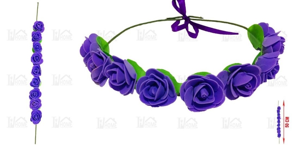[70941] CORONA DE FLORES LILA